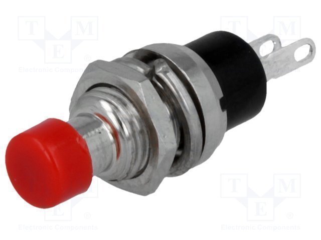 Push button OFF-ON 1-position 1A/250VAC red X2PCS