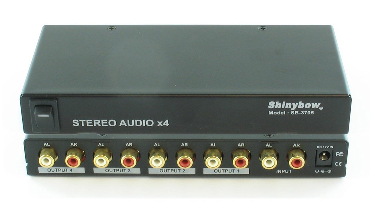 1 IN 4 OUT STEREO AUDIO AMPLIFIER -SHINY