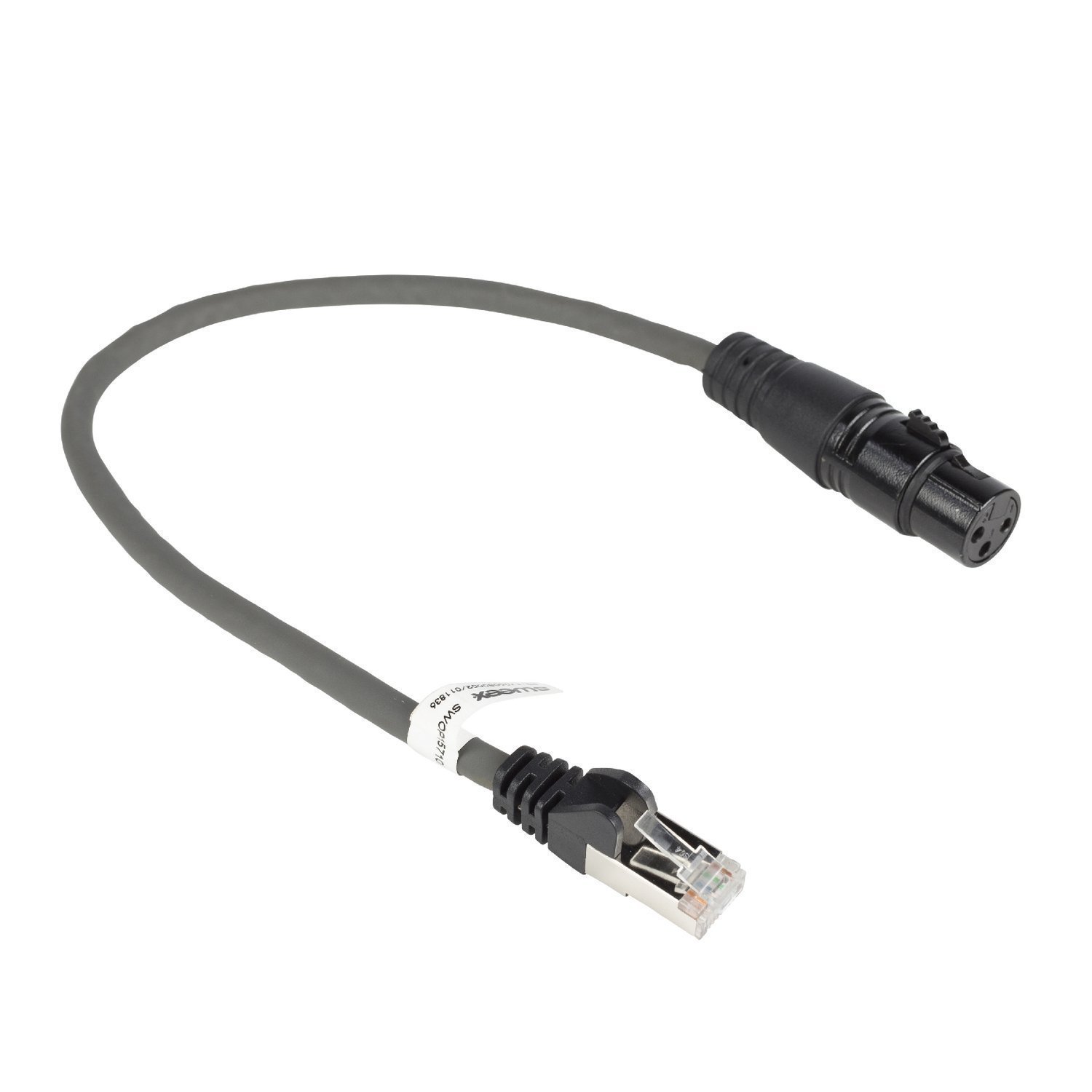 XLR Digital Cable XLR 3-Pin Female - RJ45 Plug 0.30 m Dark Grey