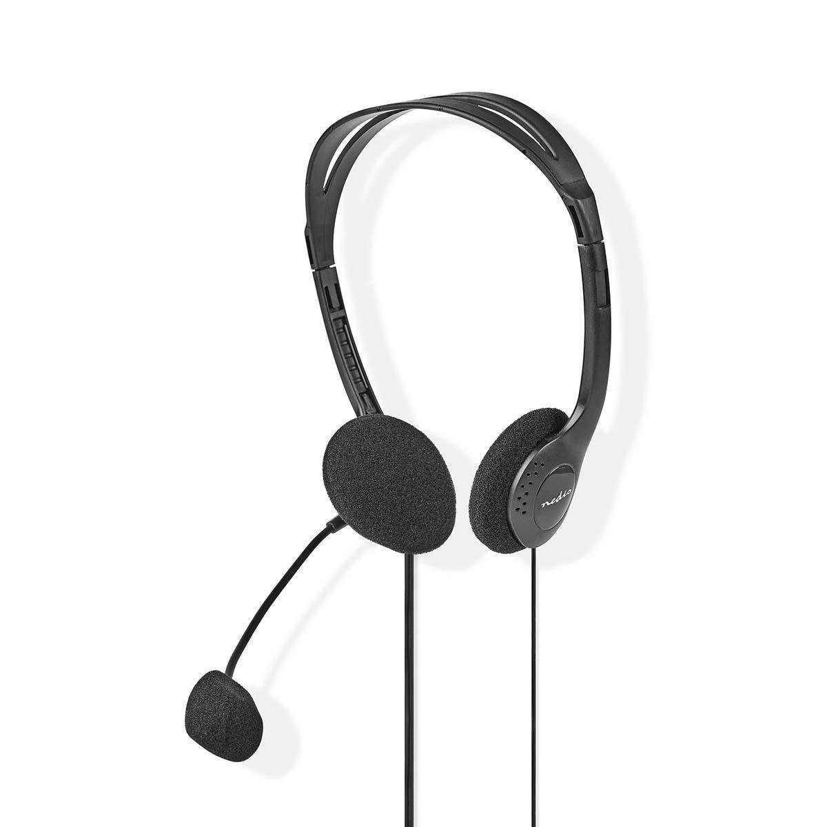 PC Headset On-Ear 2x 3.5 mm Connectors 2m Black