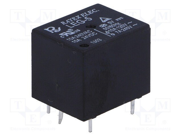 5VDC COIL 10A120VAC 10A/24VDC  ELECTROMAGNETIC RELAY