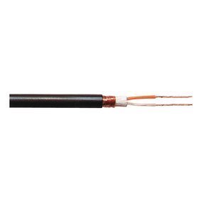 Microphone Cable on Reel 2x0.25 mm² 100 m Black