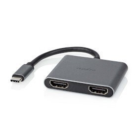 USB Multi-Port Adapter USB 3.2 Gen 1 USB-C Male 2x HDMI 0.10 m Round Nickel Plated PVC